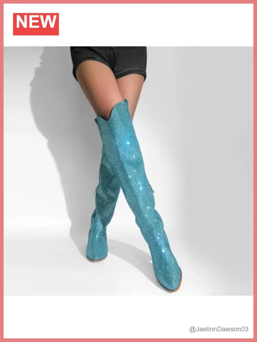 Womens Embroidered Rhinestone Western Cowboy Over Knee Stretchy Wide Calf